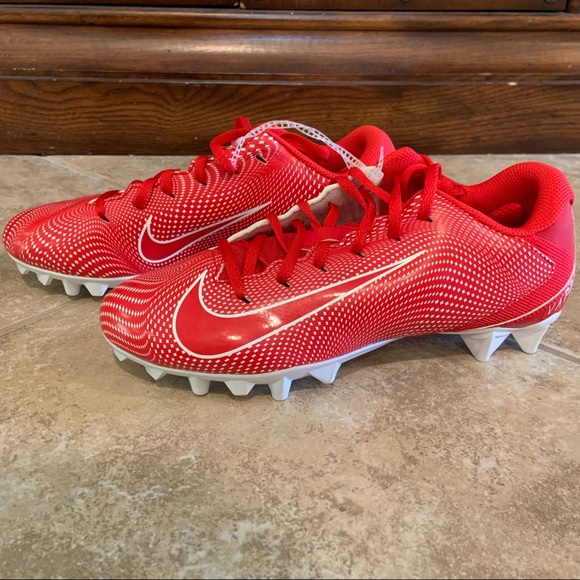 Nike | Shoes | Nike Vapor Edge Team Low Top Ankle Football Cleats In Red  White Design Size 8 | Poshmark